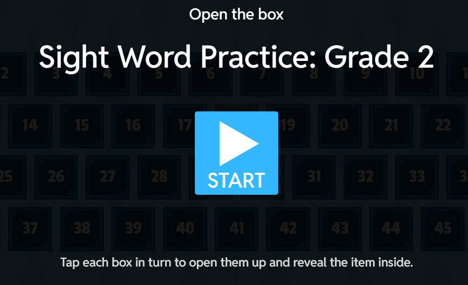 2nd Grade Sight Words Word Search Game