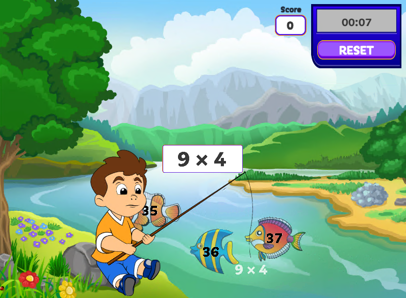 Fishing Multiplication Game