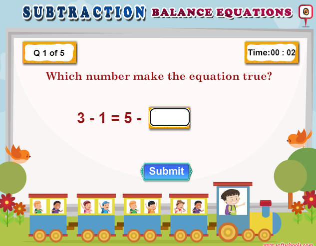 Subtraction Balance Equations Game