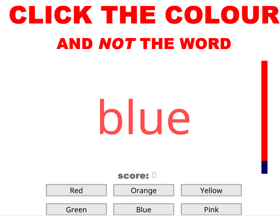 Click the Colour Not the Word