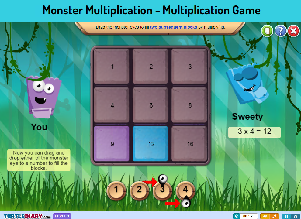 Monster Multiplication Game