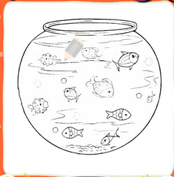 Little Fishes in the Aquarium Coloring
